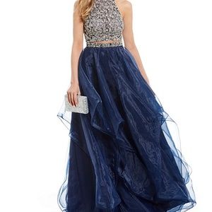 Glamour by Terani Couture- Two-Piece Gown